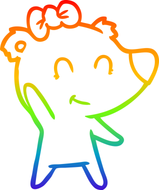 Bir insan tarafından çizilmiş dişi kutup ayısı çizgi filmi.