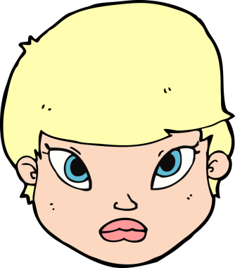 bir insan tarafından çizilmiş ciddi bir yüz.