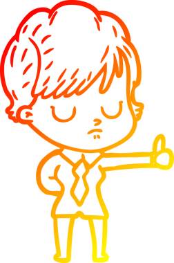 Bir insan tarafından çizilmiş bir karikatür kadın çizimi