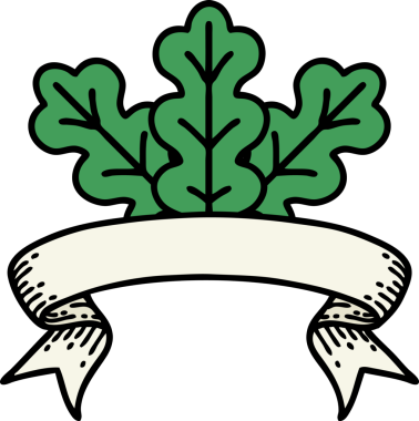 Bir insan tarafından çizilmiş geleneksel yaprak dövmesi.