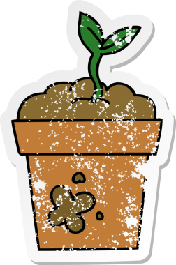 Bir insan tarafından çizilmiş garip bir el çiziminin sıkıntılı çıkartması.