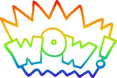 gökkuşağı gradyanı bir çizgi film sözcüğünün çizimi bir insan tarafından çizilmiş.