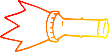 Bir insan tarafından çizilmiş bir elektrik fenerinin sıcak çizgi çizimi