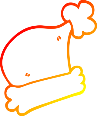 Bir insan tarafından çizilmiş bir karikatür Noel şapkasının sıcak çizgi çizimi