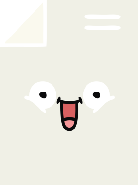 Bir insan tarafından çizilmiş bir kağıt parçasının düz renk retro karikatürü