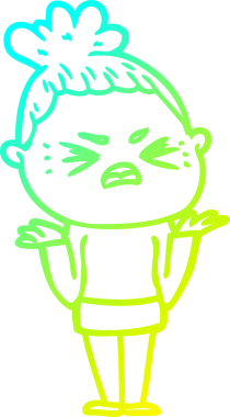 Bir insan tarafından çizilmiş kızgın bir karikatür çizimi.