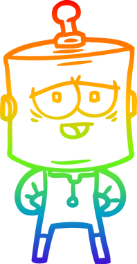 gökkuşağı gradyan çizgisi bir insan tarafından çizilmiş robot çizgi