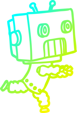 Bir insan tarafından çizilmiş soğuk gradyan robot çizimi