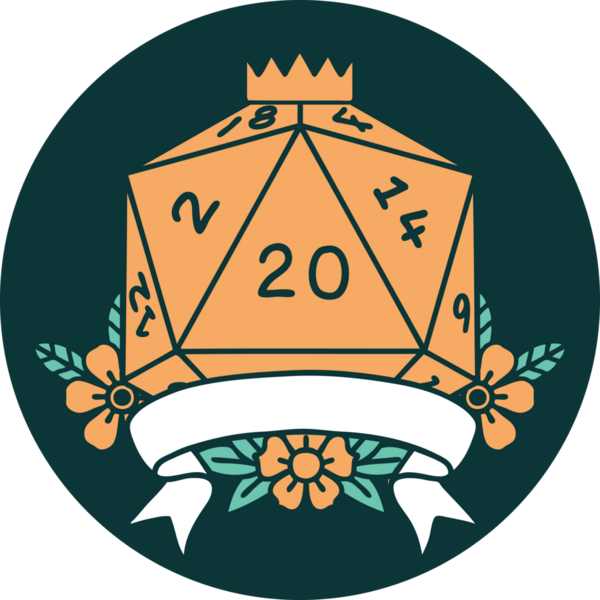 Bir insan tarafından çizilen 20 kritik vuruşun simgesi