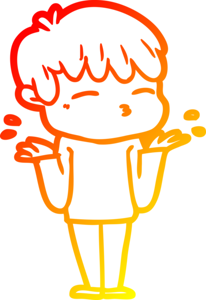 Bir insan tarafından çizilmiş, çizgi film karakteri meraklı bir çocuk çizimi.