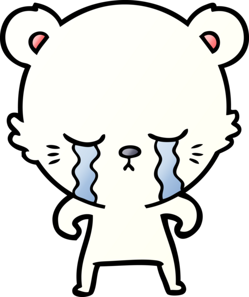 Bir insan tarafından çizilmiş kutup ayısı karikatürü