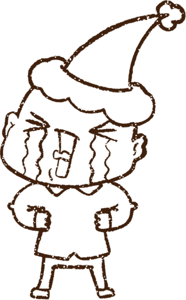 Bir insan tarafından çizilmiş Noel Adamı Kömürü