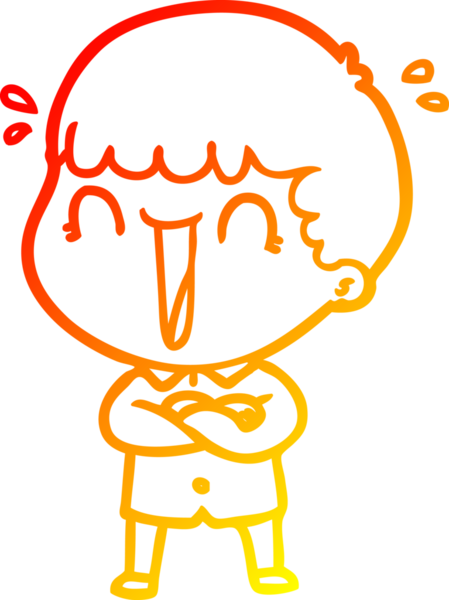 Bir insan tarafından çizilmiş gülen bir çizgi film karakterinin sıcak çizgi çizimi.