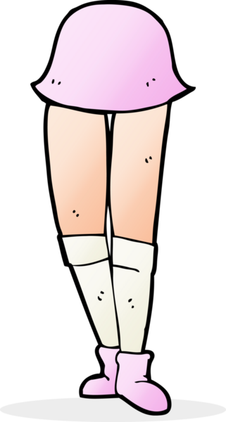 Bir insan tarafından çizilmiş kadın bacakları.