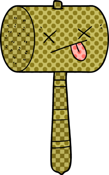 Bir insan tarafından çizilmiş bir çekiç.