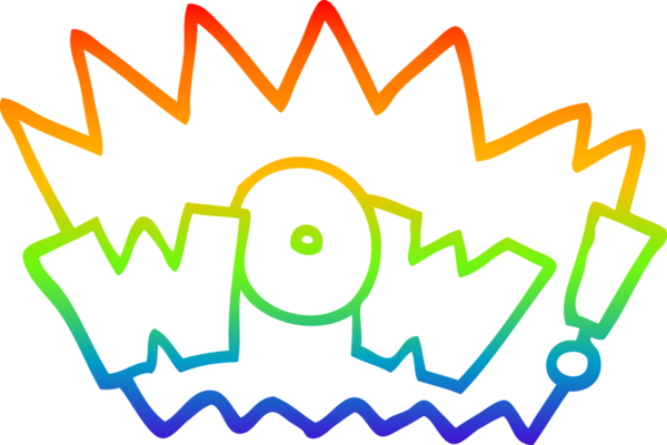 gökkuşağı gradyanı bir çizgi film sözcüğünün çizimi bir insan tarafından çizilmiş.