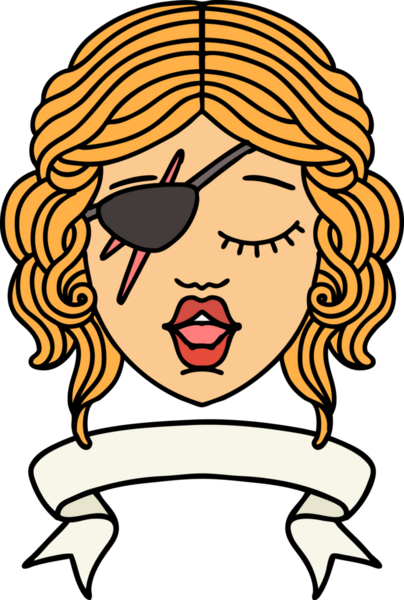 Retro Dövme Tarzı İnsan Rogue karakteri Bir insan tarafından çizilmiş pankartıyla