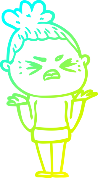 Bir insan tarafından çizilmiş kızgın bir karikatür çizimi.