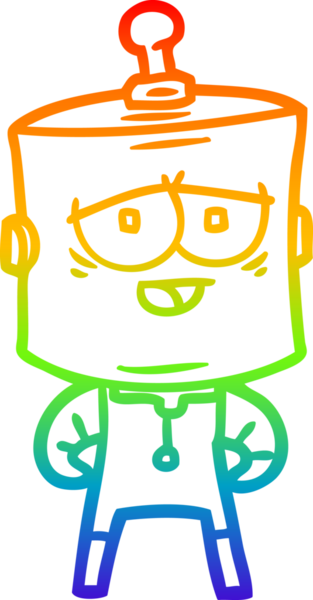 gökkuşağı gradyan çizgisi bir insan tarafından çizilmiş robot çizgi