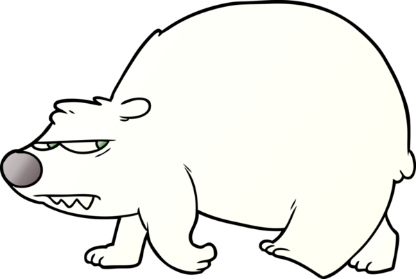 Bir insan tarafından çizilmiş kutup ayısı karikatürü