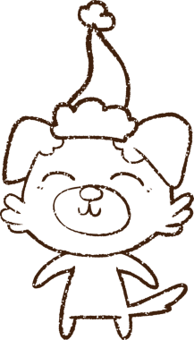 Noel Kedi Kömürü Bir insan tarafından çizilmiş