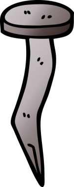 Bir insan tarafından çizilmiş karalama demir çivi