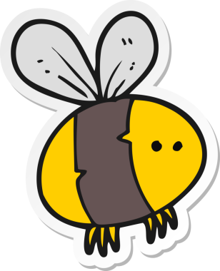 Bir insan tarafından çizilmiş çizgi film etiketi.