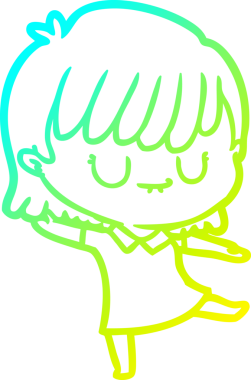 Bir insan tarafından çizilmiş bir karikatür kadın çizimi.