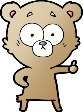 Bir insan tarafından çizilmiş bir çizgi film karakteri.