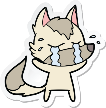 Bir insan tarafından çizilmiş bir karikatür çıkartması.