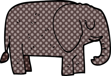 Bir insan tarafından çizilmiş karalama fili.