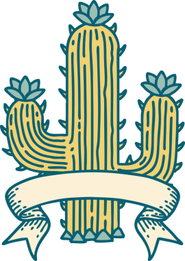 Bir insan tarafından çizilmiş kaktüs dövmeli.