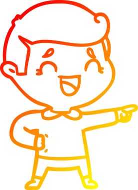 Bir insan tarafından çizilmiş gülen adamın çizgi film çizimi.