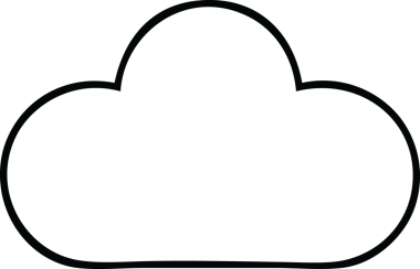 Bir insan tarafından çizilmiş beyaz bir bulutun çizgi çizimi