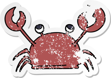 Bir insan tarafından çizilmiş garip bir el çiziminin hüzünlü çıkartması.