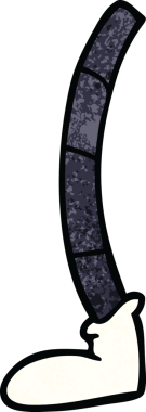 bir insan tarafından çizilmiş karalama retro bacağı