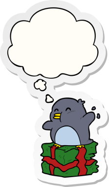 Düşünce baloncuğuyla birlikte bir insan tarafından çizilmiş bir çıkartma.