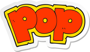 Bir insan tarafından çizilmiş POP sembolünün çıkartması