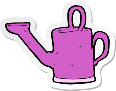 Bir insan tarafından çizilmiş bir sulama kutusu etiketi.