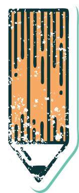 Bir insan tarafından çizilmiş bir kalemin sembolik dövmeli görüntüsü