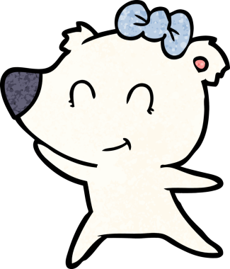 Bir insan tarafından çizilmiş kutup ayısı karikatürü