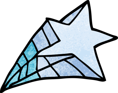 Bir insan tarafından çizilmiş karalama yıldızı.