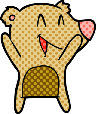 Bir insan tarafından çizilmiş bir çizgi film karakteri.