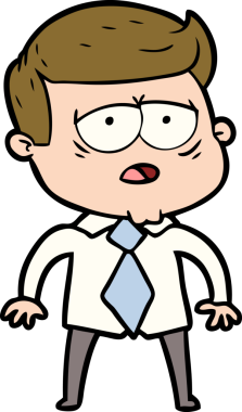 Bir insan tarafından çizilmiş yorgun bir adam.