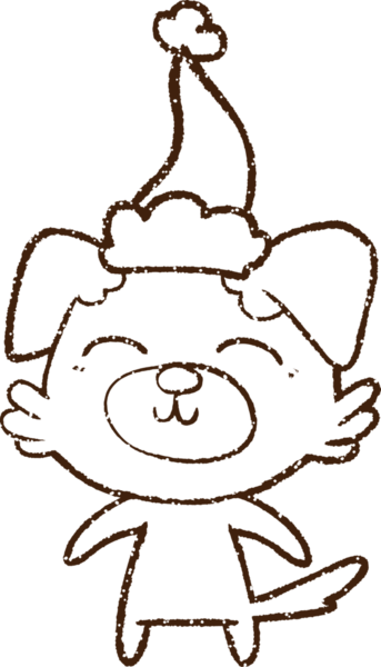 Noel Kedi Kömürü Bir insan tarafından çizilmiş