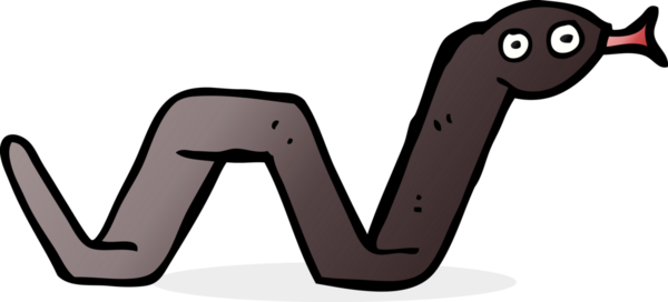 Bir insan tarafından çizilmiş komik çizgi film yılanı.