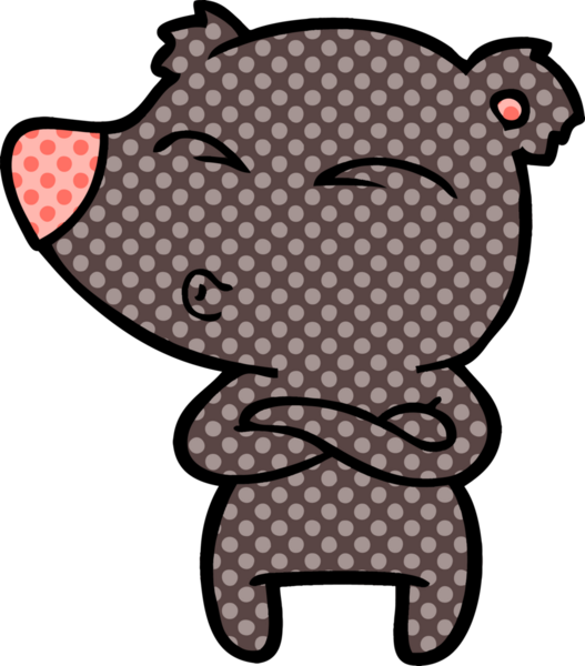 bir insan tarafından çizilmiş bir karikatür ıslık ayısı