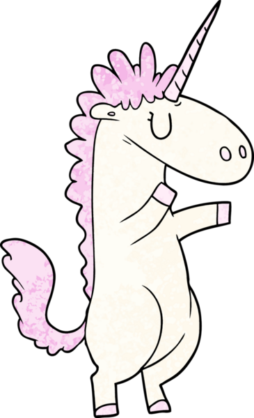 Bir insan tarafından çizilmiş tek boynuzlu at çizgi filmi.