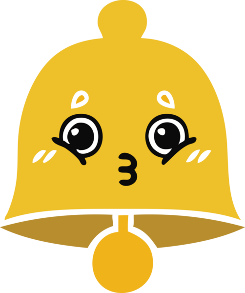 Bir insan tarafından çizilmiş eski bir çanın düz rengi