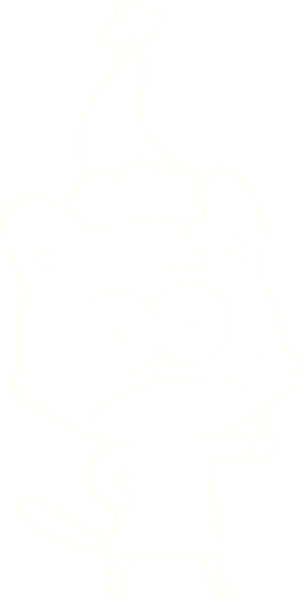 Bir insan tarafından çizilen Sinirli Kedi Tebeşiri